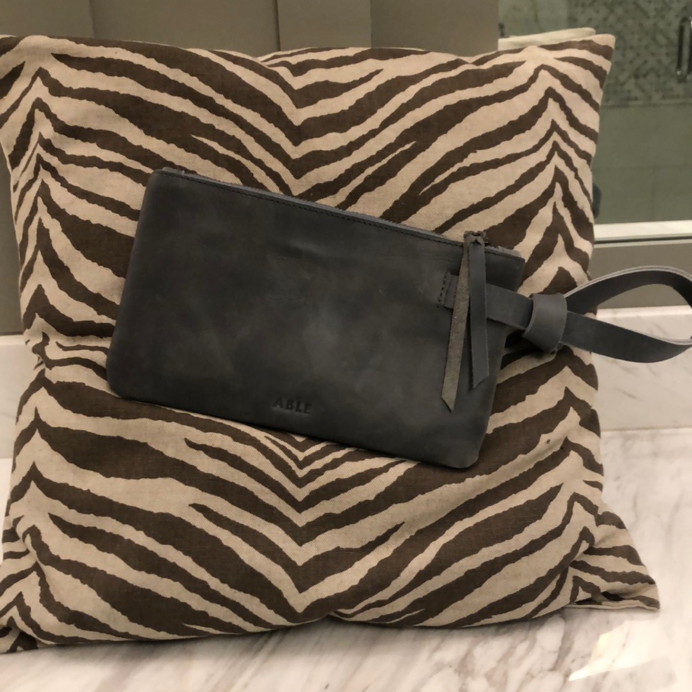 Leather ABLE wristlet